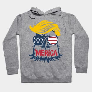 Donald Trump Eagle Merica Funny Vintage Hoodie